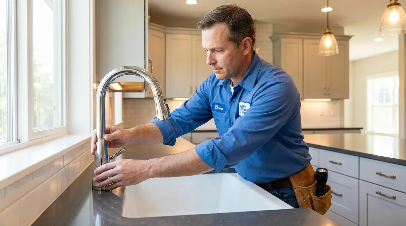 Kitchen faucet installation by Johns Plumbing LLC in Fairbanks